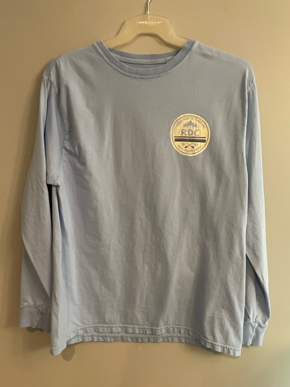Squam Lake New Hampshire Long Sleeve Blue TShirt